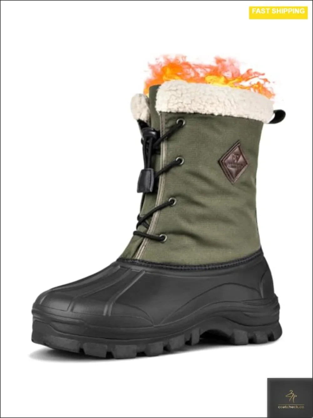 Men's Insulated Waterproof Snow Boots Non-Slip Warm Plush Lined Tactical Winter